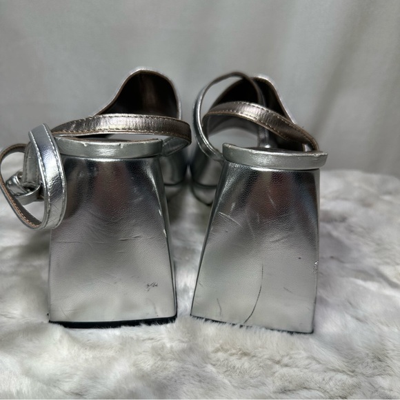 New CIRCUS NY BY SAM EDELMAN Miranda Metallic Ankle Strap Sandals Size 9.5 - Picture 6 of 7